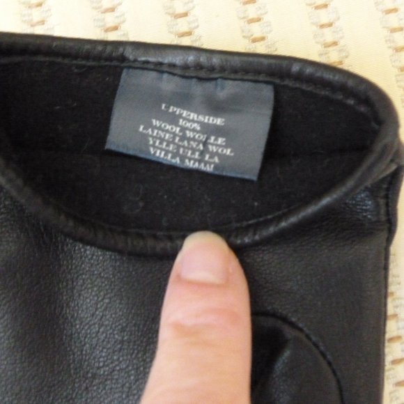 Burberry Wool and Leather House Check Gloves - Picture 5 of 5